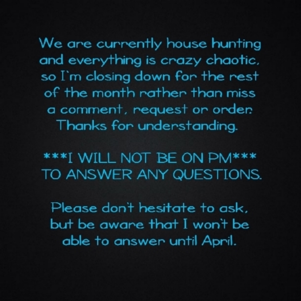 I'll be off PM until April